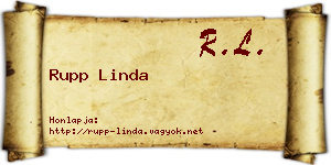 Rupp Linda névjegykártya